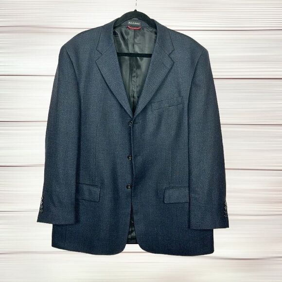 Pierre Cardin Wool Sport Coat Suit Jacket Three Buttons Front Stone Blue 44R - Picture 3 of 11